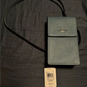 Blue Compact Coach Crossbody
